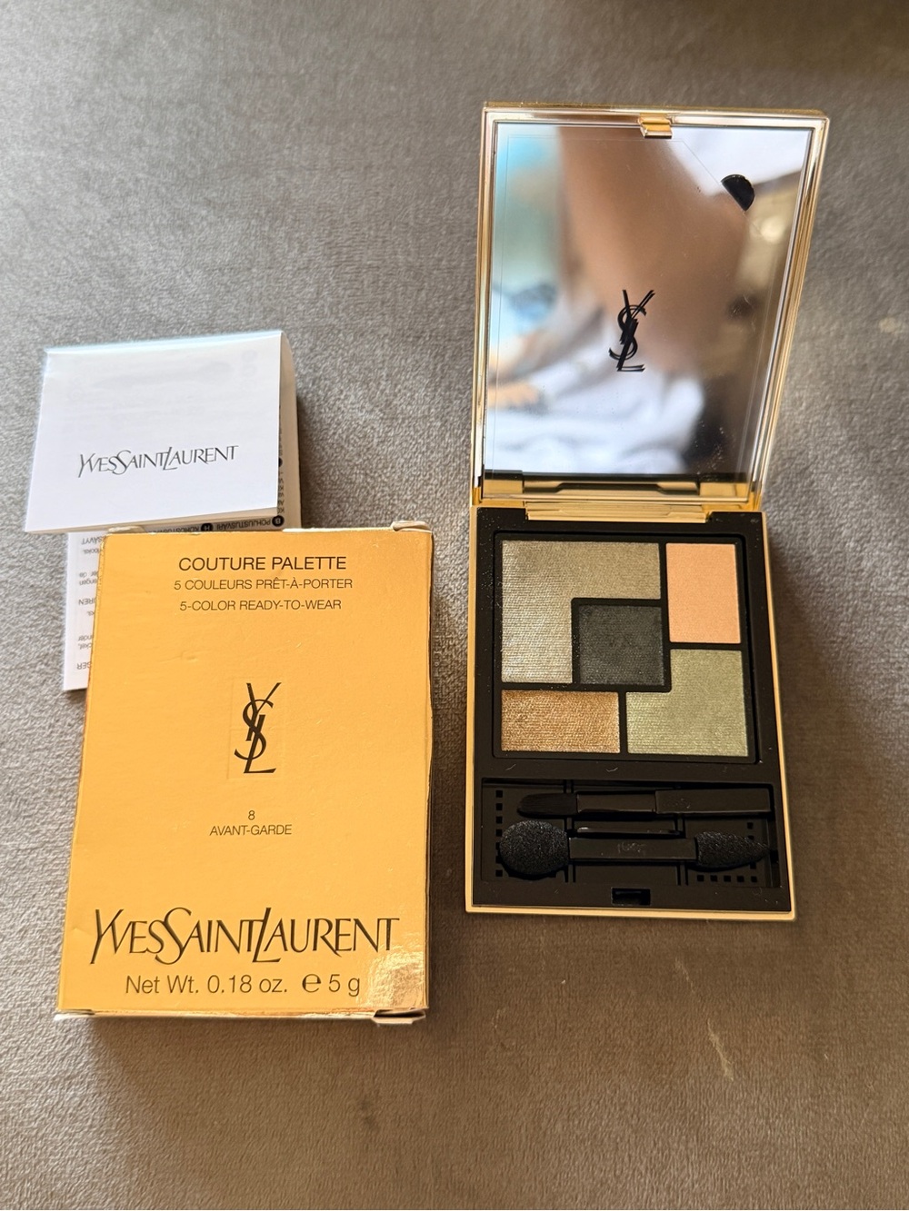 Yves Saint Laurent Eyeshadow Couture Palette — Green, Blue, Peach Tones